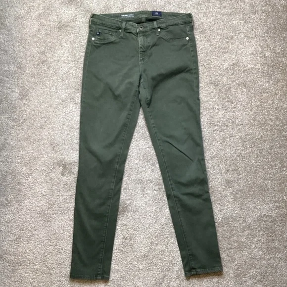 AG The Abbey Sateen Mid-Rise Skinny Ankle Jeans Anthropologie Leg Lengthening 27 - Picture 4 of 10